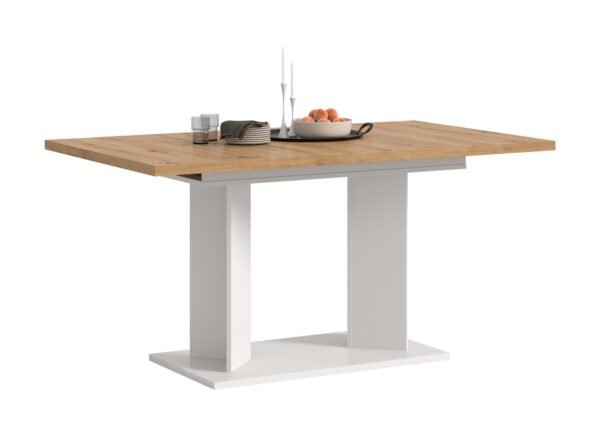 Xonox mesa de jantar - efeito carvalho Artisan e branco, 190x76x90 cm