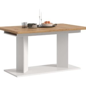 Xonox mesa de jantar - efeito carvalho Artisan e branco, 220x76x100 cm