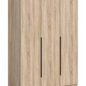 Xonox Roupeiro de 3 portas - acabamento carvalho Sonoma, 120x180x52 cm