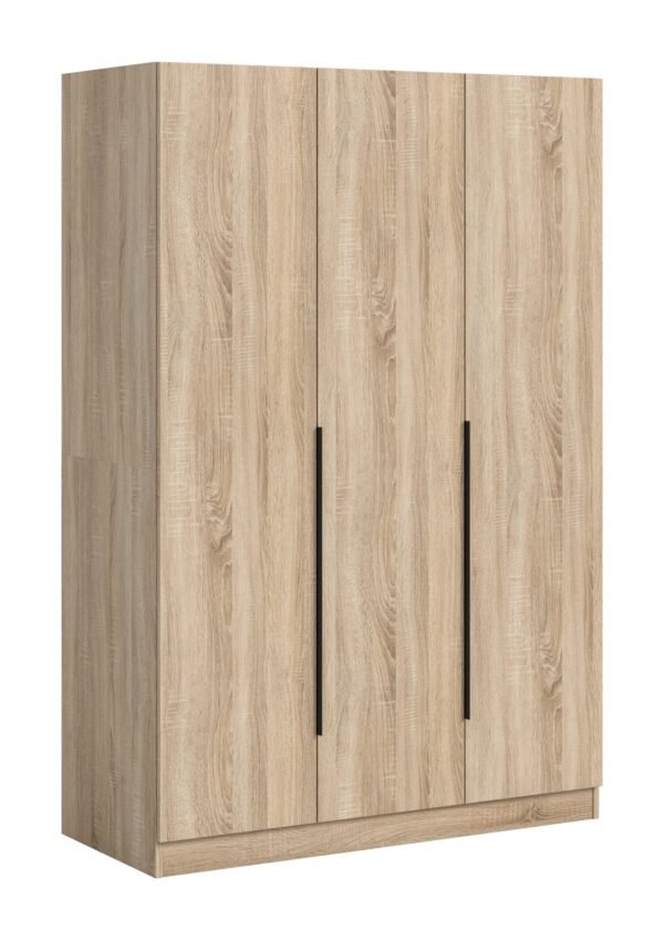 Xonox Roupeiro de 3 portas - acabamento carvalho Sonoma, 120x180x52 cm