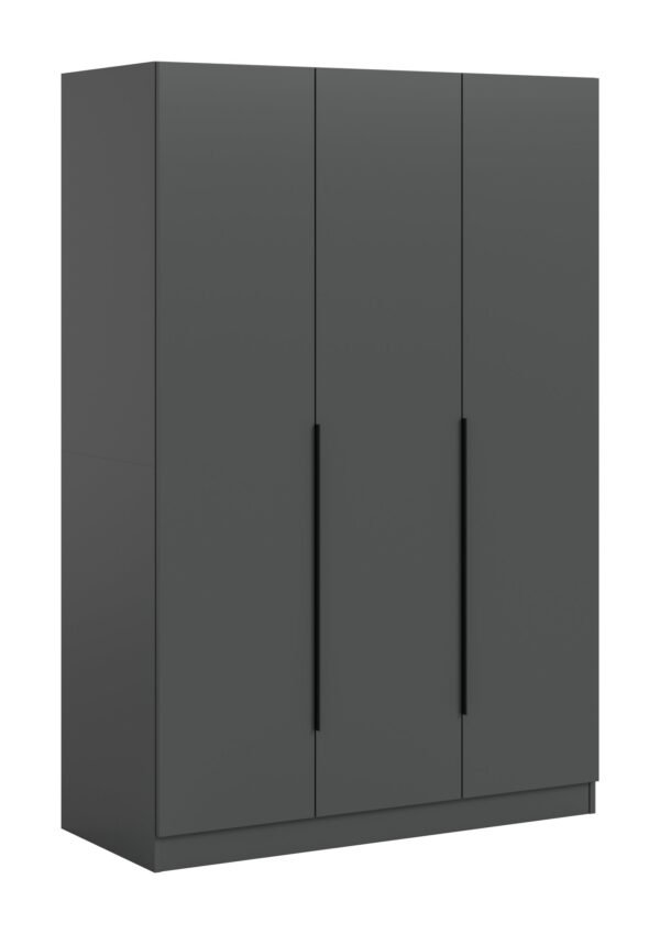 Xonox Roupeiro de 3 portas - antracite, 120x180x52 cm