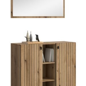 Xonox Combinação de roupeiro - acabamento carvalho Evoke, 106x192x37 cm