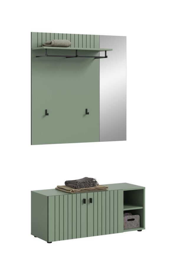 Xonox Combinação de roupeiro - acabamento verde fumo, 106x192x37 cm