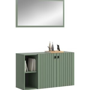 Xonox Combinação de roupeiro - acabamento verde fumo, 106x192x37 cm