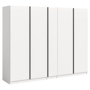 Xonox Roupeiro de 5 portas - branco, 230x183x53 cm