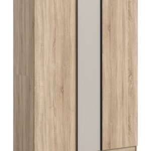 Xonox Roupeiro de 3 portas - acabamento carvalho Sonoma, 130x183x53 cm