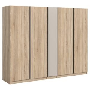 Xonox Roupeiro de 5 portas - acabamento carvalho Sonoma, 230x183x53 cm