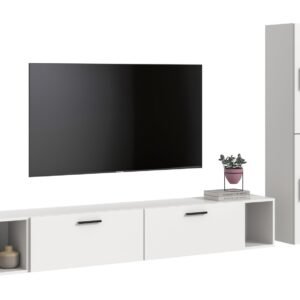 Xonox Combinação de sala - acabamento branco e acabamento branco, 259x182x34 cm