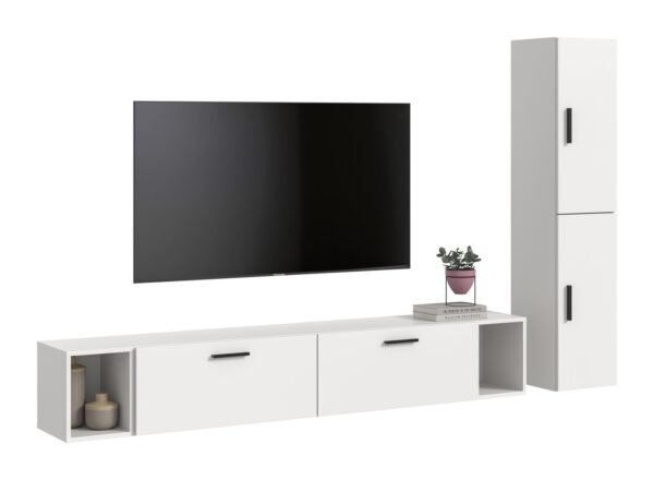Xonox Combinação de sala - acabamento branco e acabamento branco, 259x182x34 cm