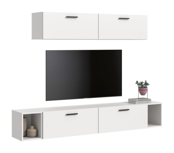 Xonox Combinação de sala - acabamento branco e acabamento branco, 202x184x34 cm