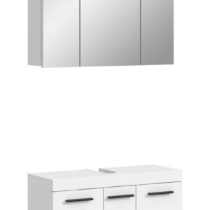 Xonox Combinação de banho com iluminação - brilhante branco, 82x191x30 cm