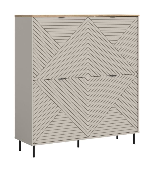 Xonox Aparador alto - imitação caxemira, 124x135x40 cm
