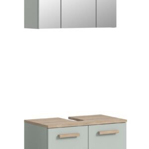 Xonox Combinação de banho com iluminação - verde claro, 60x190x34 cm
