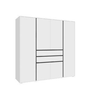 Xonox Roupeiro de 4 portas - branco, 197x194x56 cm