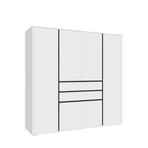 Xonox Roupeiro de 4 portas - branco, 197x194x56 cm