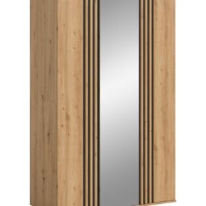 Xonox Roupeiro de 3 portas - acabamento carvalho Artisan, 120x192x56 cm