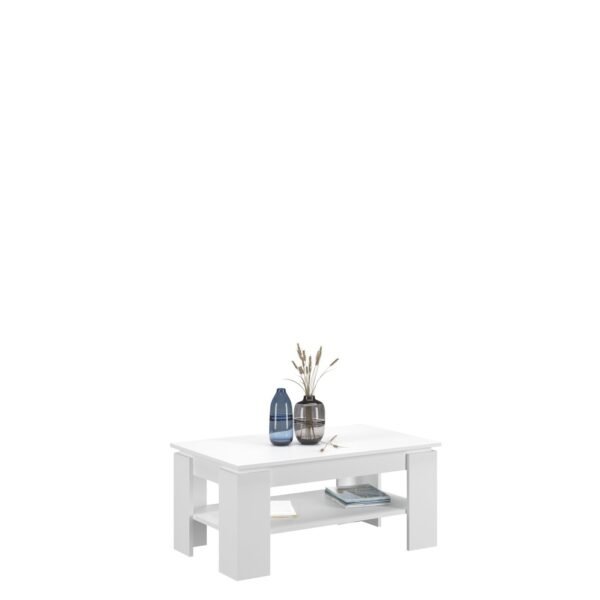 Xonox mesa de centro - acabamento branco e acabamento branco, 100x45x60 cm