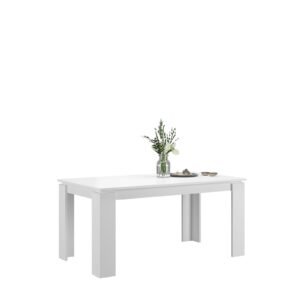 Xonox mesa de jantar - acabamento branco, extensível, 160-200x76x90 cm