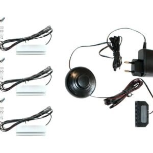 Xonox Clips de base em vidro, branco quente, conjunto de 3 - vidro, branco quente, conjunto de 3