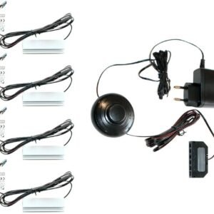 Xonox Clips de base em vidro, branco quente, conjunto de 4 - vidro, branco quente, conjunto de 4
