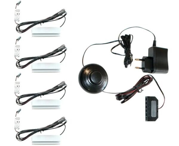 Xonox Clips de base em vidro, branco quente, conjunto de 4 - vidro, branco quente, conjunto de 4